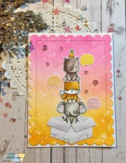 mama elephant - stackable cuties - copic - distress ink - card making - stempelwunderwelt - lbcardcreations 9