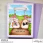 Mobile Preview: Stampingbella The Guineas Get Married Gummistempel 1