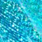 Preview: co726050 couture creations heat activated foil cyan iridescent triangular pattern example