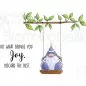 Mobile Preview: gnome on a swing stamping bella Rubber stamps eb657