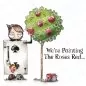Mobile Preview: Stampingbella Oddball Painting the Roses Red Gummistempel