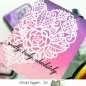 Mobile Preview: picket fence studios flowers in a heart stencil sc 151 schablone 3