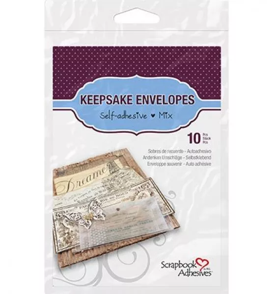 01662 scrapbook adhesive keepsake envelopes