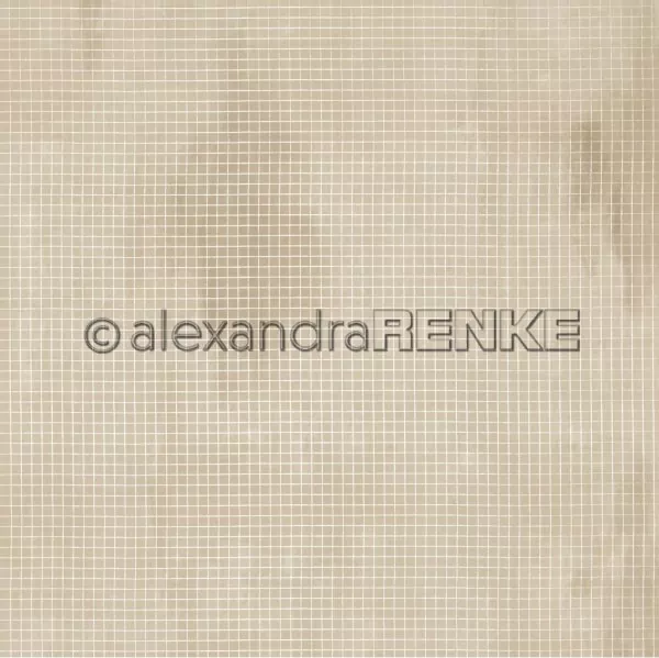 Karo auf Calm Dunkelbeige Alexandra Renke Scrapbookingpapier