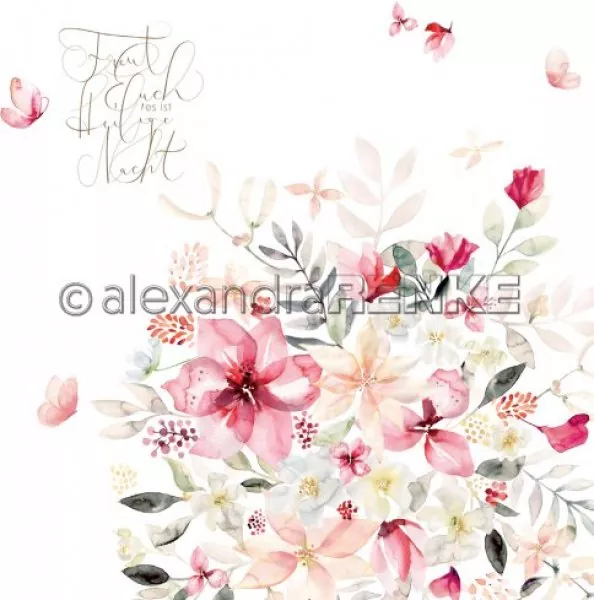 101469 RENKE X mas floral Amaryllis Designpapier