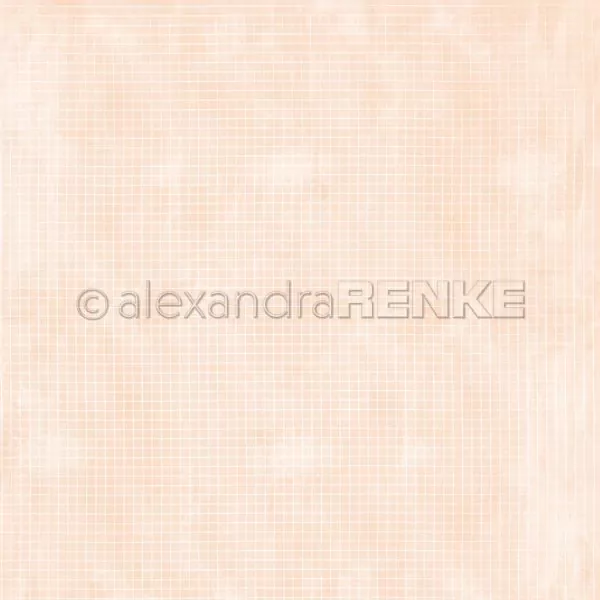 101849 RENKE Alexandra Design Papier Kariert auf Pastellorange