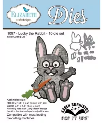 1097 elizabeth craft designs die lucky the rabbit
