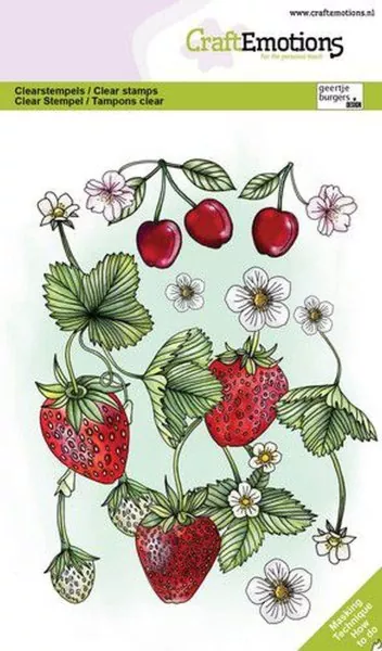 Strawberries and Cherries Clear Stamps CraftEmotions