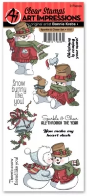 4935 art impressions clear stamps sparkle cheer set