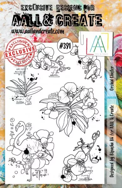 aall create clear stamp Orchid Cluster