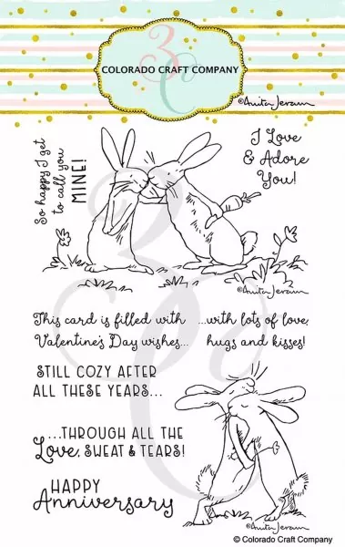 Lots of Love Clear Stamps Colorado Craft Company by Anita Jeram