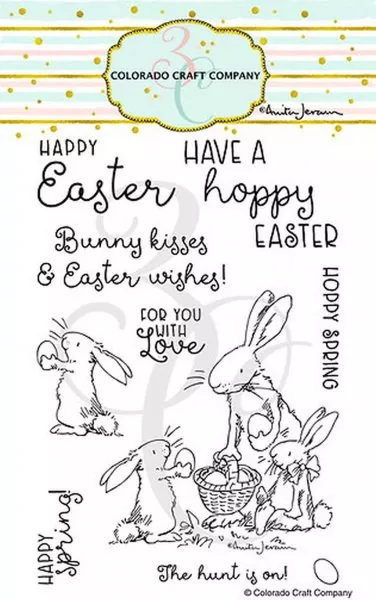 Happy Easter Clear Stamps Stempel Colorado Craft Company by Anita Jeram