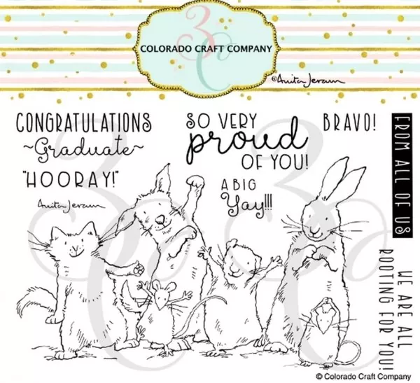 Proud of You Clear Stamps Colorado Craft Company by Anita Jeram