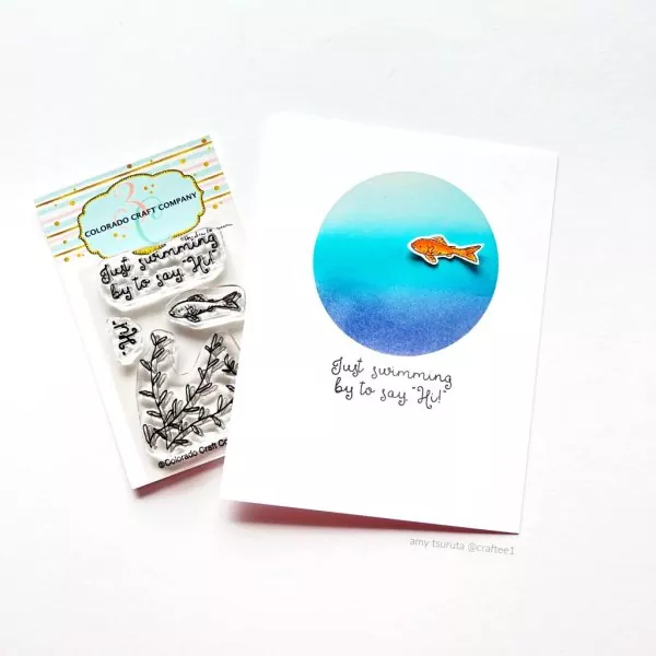 Swimming By Mini Clear Stamps Colorado Craft Company by Anita Jeram 1