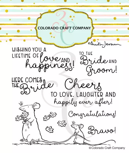 Mice Bride Clear Stamps Colorado Craft Company by Anita Jeram