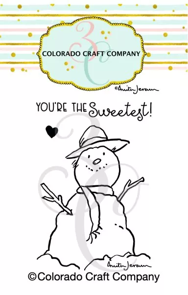 Sweetest Snowman Mini Clear Stamps Colorado Craft Company by Anita Jeram