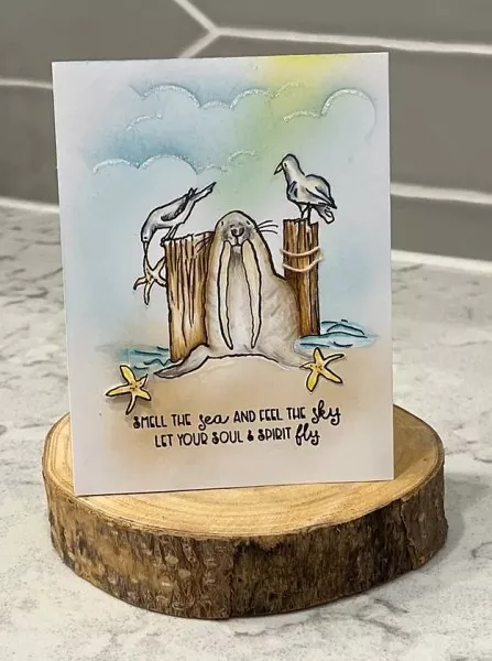 Seas The Day Clear Stamps Colorado Craft Company by Anita Jeram 1