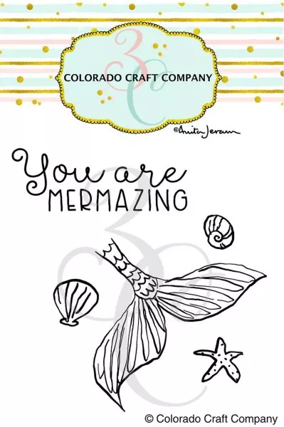 Mermazing Mini Clear Stamps Colorado Craft Company by Anita Jeram
