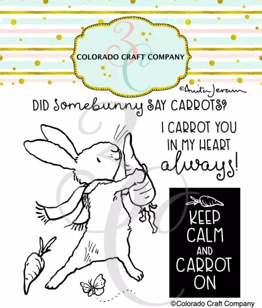 Carrot On Clear Stamps Colorado Craft Company by Anita Jeram