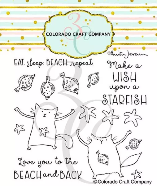 Starfish Wish Clear Stamps Colorado Craft Company by Anita Jeram
