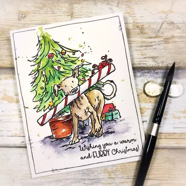 Furry Christmas Clear Stamps Colorado Craft Company by Anita Jeram 2