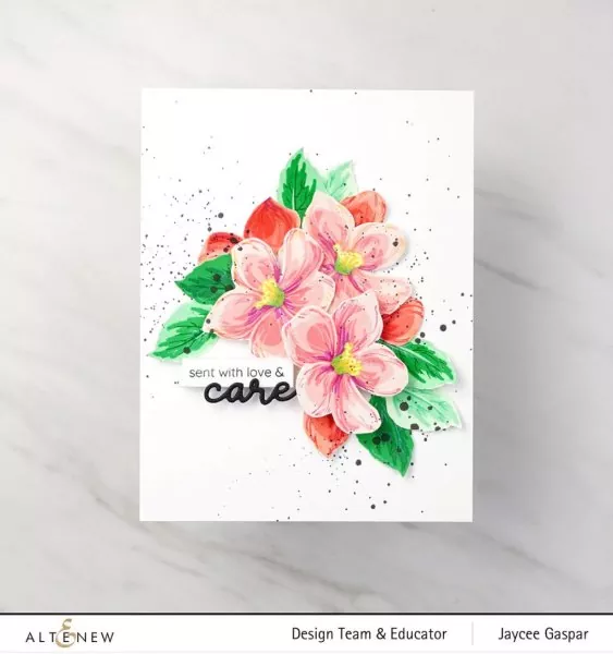 Mini Delight: Apple Blossomss clearstamp and die set altenew