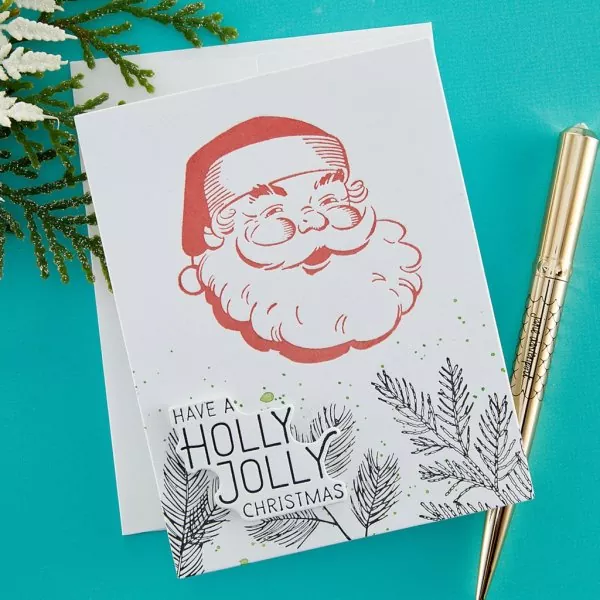 Spellbinders Holly Jolly Santa Press Plate & Die Set 3
