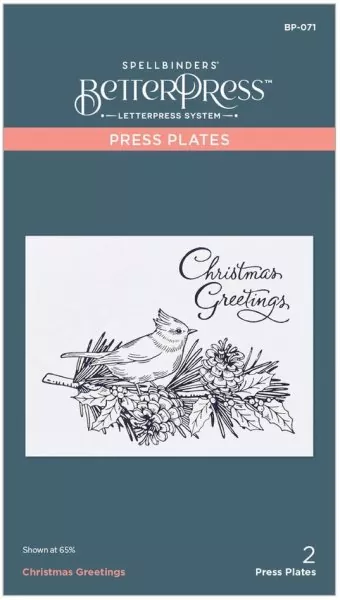 Spellbinders Christmas Greetings Press Plate