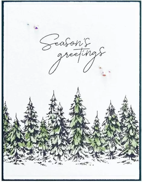 Spellbinders Seasons Greetings Evergreens Press Plate & Die Set 2