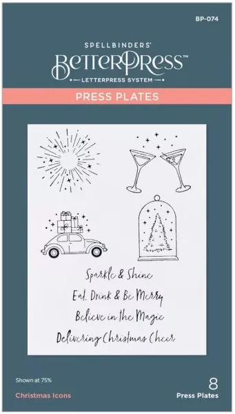 Spellbinders Christmas Icons Press Plate