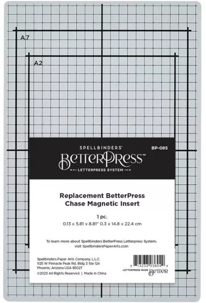 Replacement Chase Magnetic Insert BetterPress Spellbinders