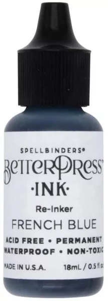 ranger BetterPress Ink pad re-inker French Blue Spellbinders
