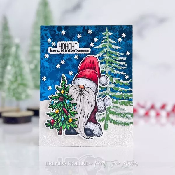 Merry Good Gnome clear stamps picket fence studios 1