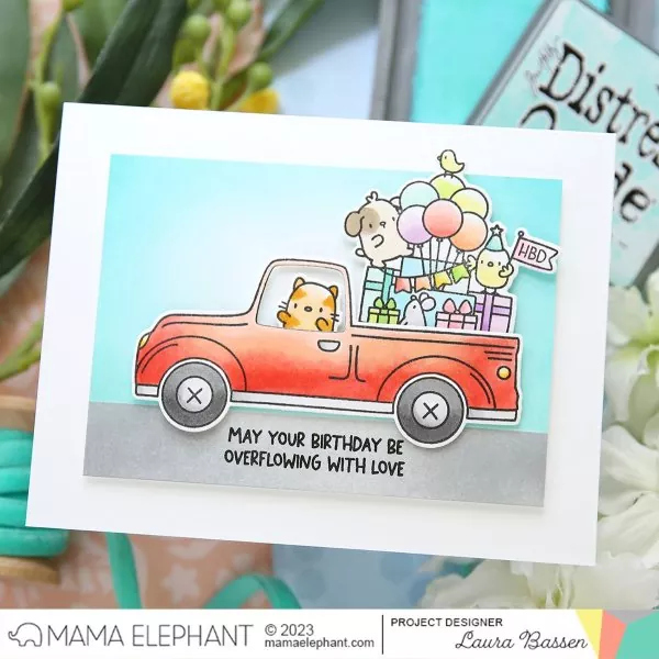 Deliver by Truck Clear Stamps Mama Elephant 1