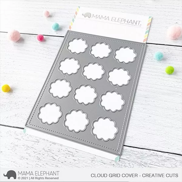 Cloud Grid Cover Dies Creative Cuts Mama Elephant