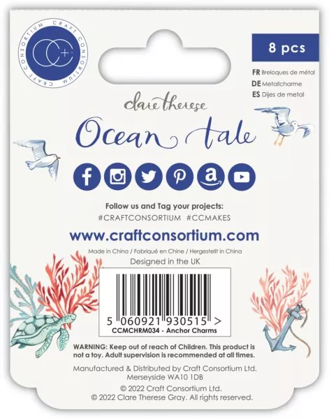 Ocean Tale Anchors Metal Charms Craft Consortium 2