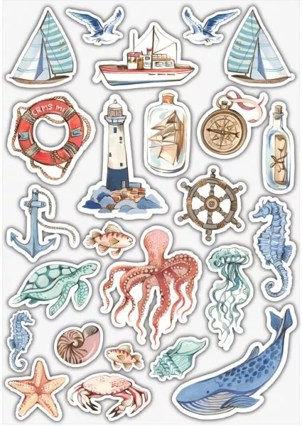Craft Consortium Ocean Tale puffy stickers 1