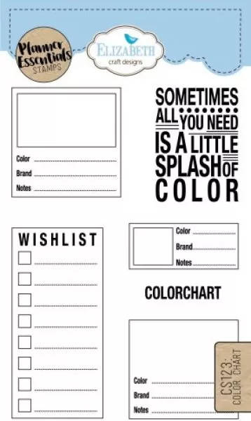 Color Chart PACK clearstamps planner essentials elizabethcraftdesigns