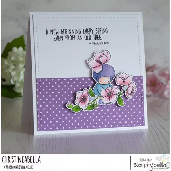 Stampingbella Bundle Girl with Cherry Blossoms Gummistempel 1