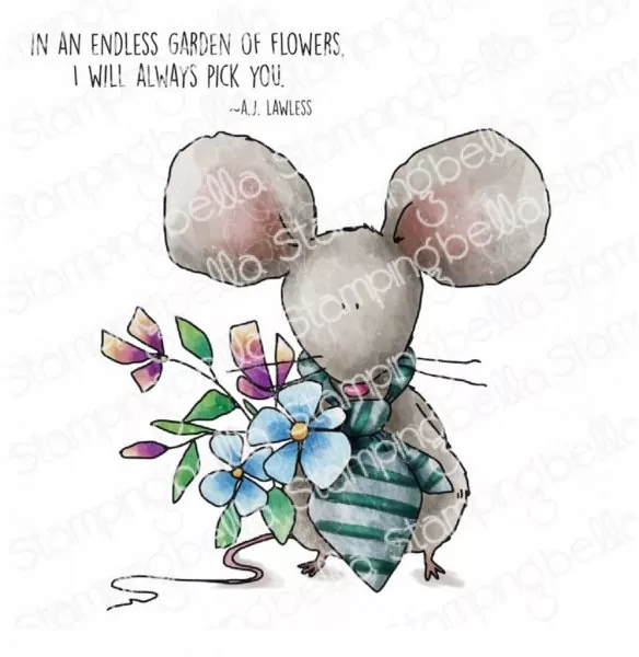 Stampingbella Mouse Bouquet Gummistempel