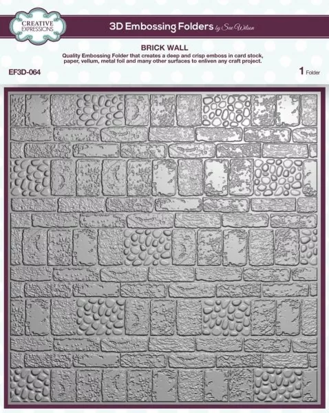 Brick Wall 3D Embossing Folder von Creative Expressions