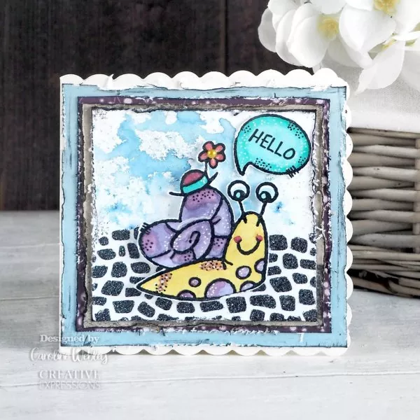 Happy Snail Clear Stamps Woodware Craft Collection 1