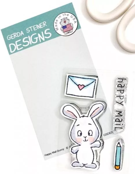 Happy Mail Bunny clearstamps Gerda Steiner Designs