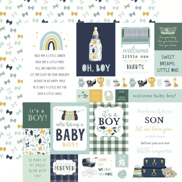 Echo Park It's A Boy 12x12 inch collection kit 4