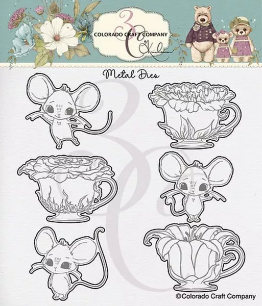 Teacups & Mice Stanzen Colorado Craft Company by Kris Lauren