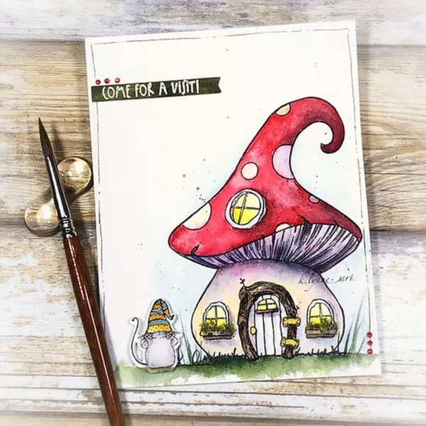 Gnome Home Clear Stamps Stempel Colorado Craft Company by Kris Lauren 2
