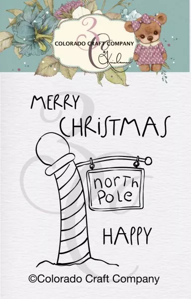 North Pole Mini Clear Stamps Colorado Craft Company by Kris Lauren