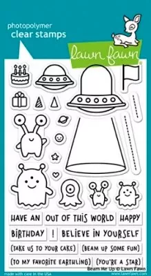LF1597 BeamMeUp lawn fawn clear stamps