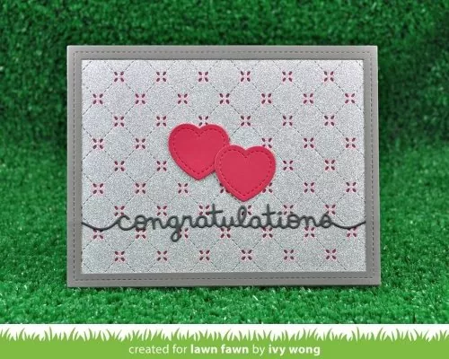 LF1614 CongratulationsBorder lawn fawn card1