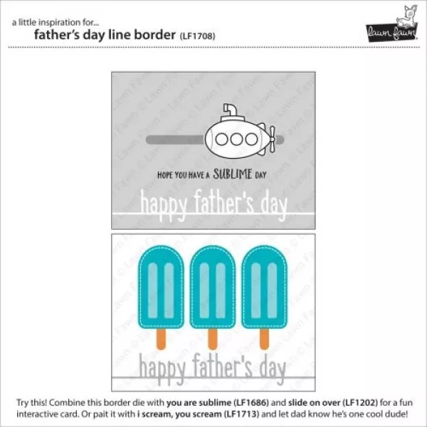 LF1708 lawn fawn cuts fathers day line border example
